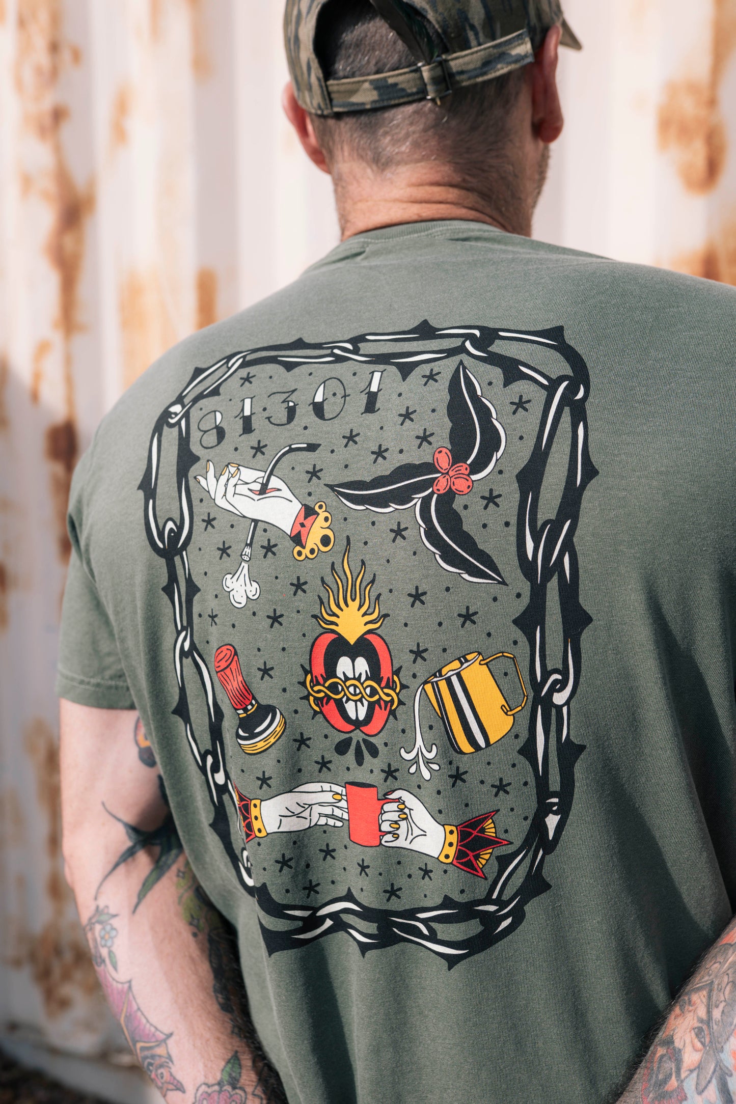 Easy Flash Tattoo Tee • Army Green