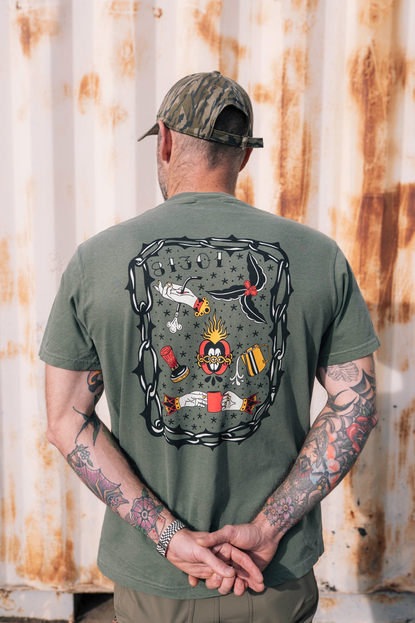 Easy Flash Tattoo Tee • Army Green